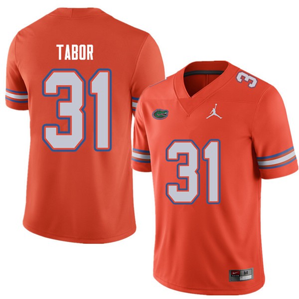 Jordan Brand Men #31 Teez Tabor Florida Gators College Football Jerseys Orange